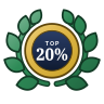 Top 20% seller badge (green)